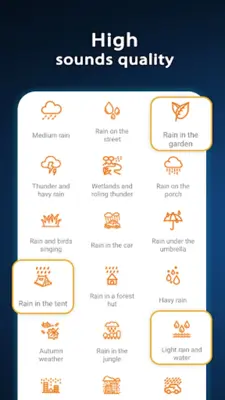 Rain Sounds Relax and Sleep android App screenshot 9